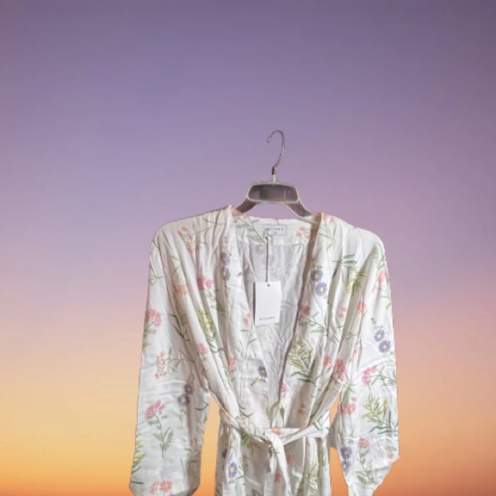 Floral Print Women's Robe - Picture 7 of 9